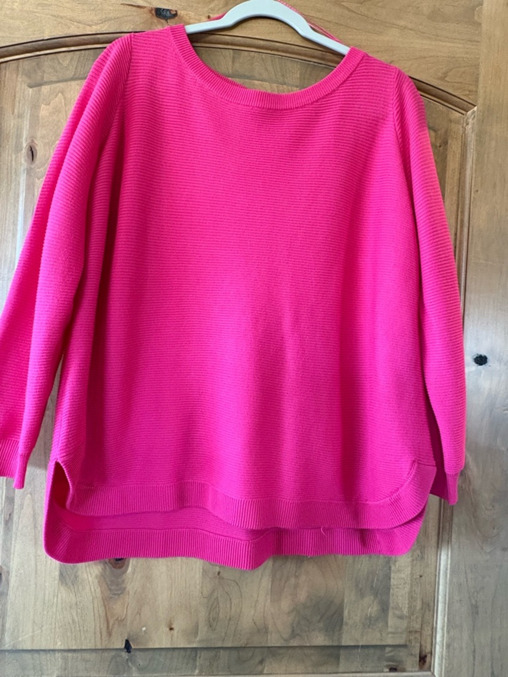 Cyrus Women's Bright Hot Pink Crew Neck Sweater
